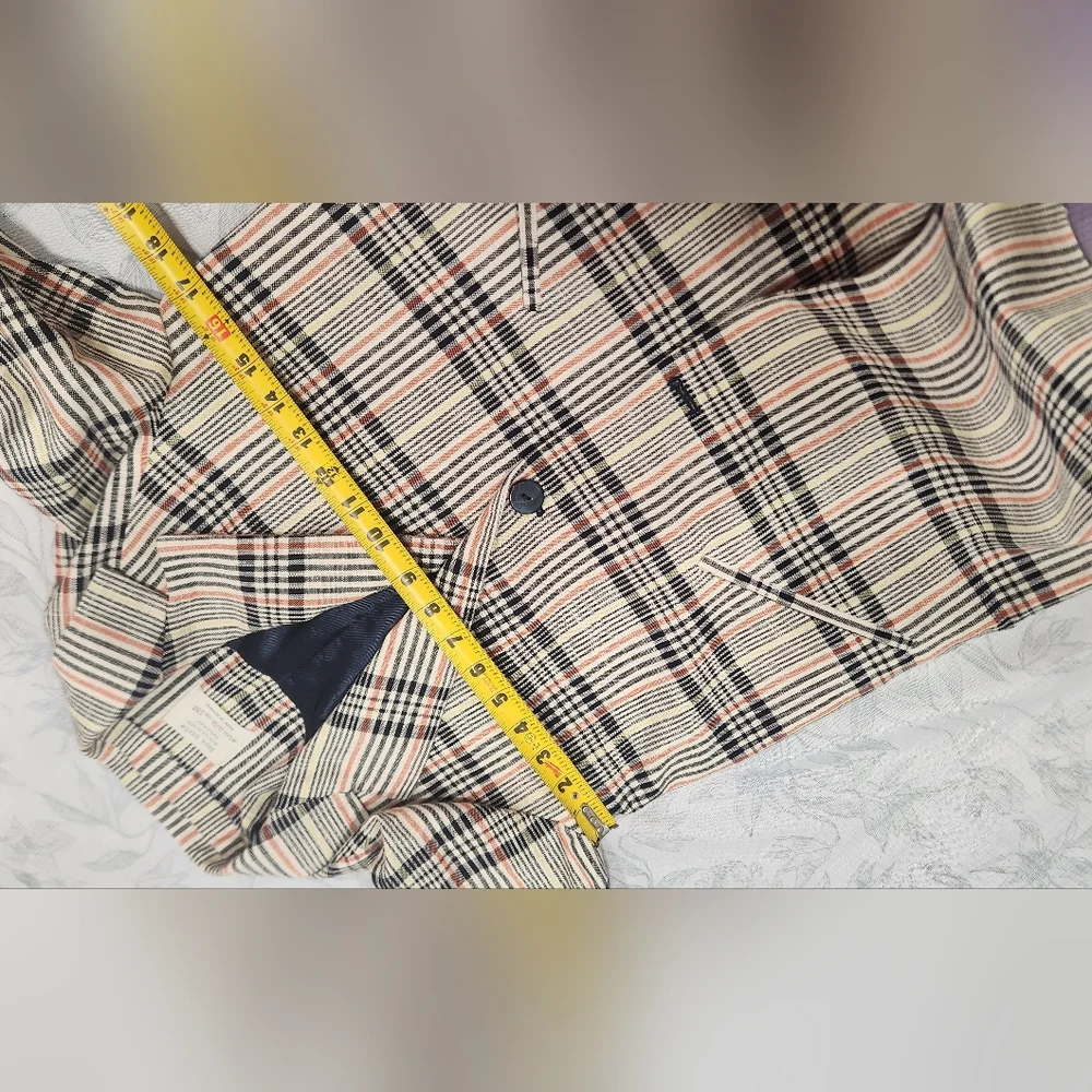 Zara Kids Plaid Blazer Coat 11/12 - Picture 3 of 5